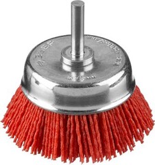 Щетка чашечная для дрели Зубр   нейлоновая проволока с абразивным покрытием  50мм