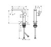 Hansgrohe 73040700 Tecturis E Смеситель для раковины 150 Fine, однорычажный, CoolStart, с клапаном push-op