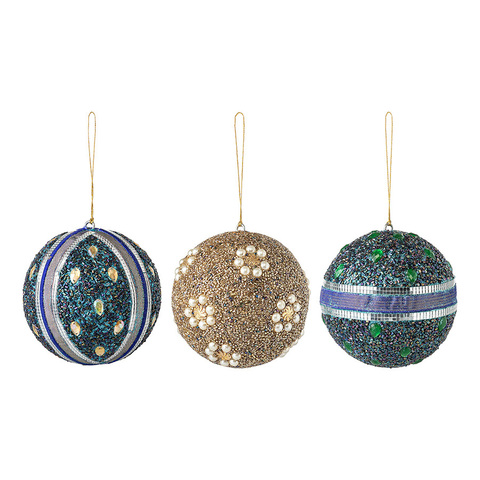 Набор елочных украшений 3шт Tkano Vivid moments коллекции New Year Essential
