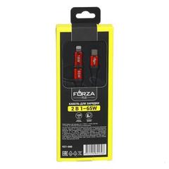 Кабель для зарядки 2в1 FORZA, TypeC-TypeC/iP, QC3.0, 1м