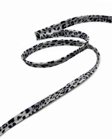Кант с леопардовым принтом, цвет: чёрно-серый; ширина 2мм