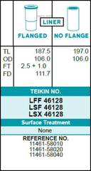 Гильза блока цилиндров TEIKIN LSF46128 (4шт/упак) не хонингованная