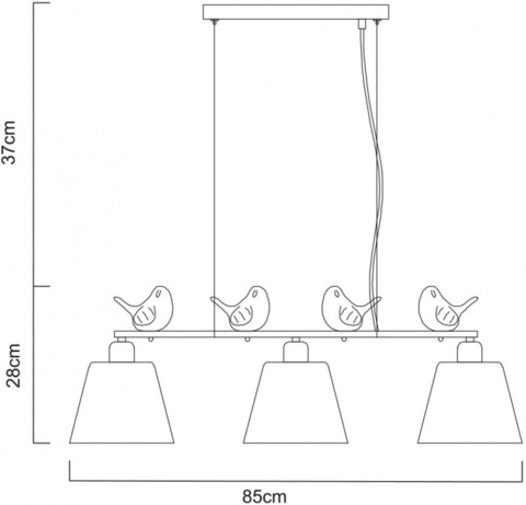 Подвесная люстра Arte Lamp PASSERO A4289SP-3WH