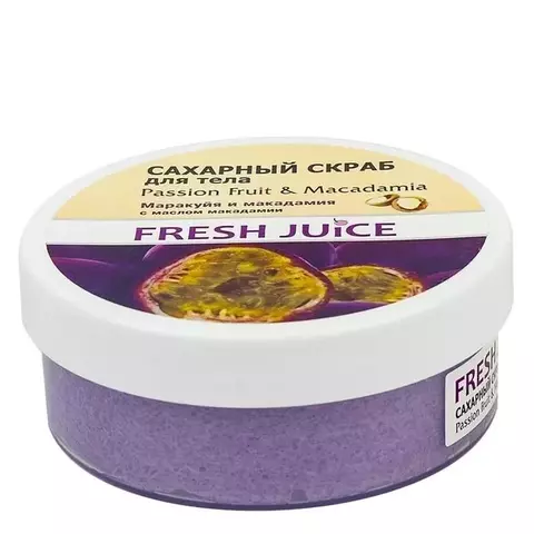 Skrab \ Scrub\Скраб\ Сахарный скраб для тела Fresh Juice Passion Fruit & Macadamia 225 мл