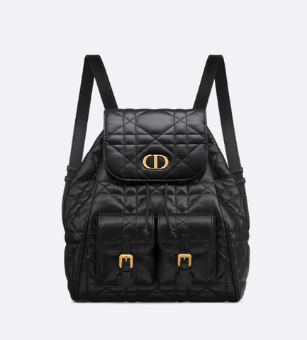 Рюкзак Dior Caro черный, модель среднего формата