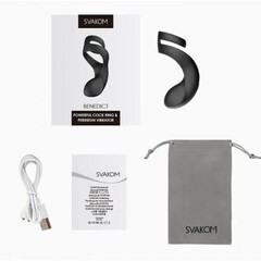 Вибростимулятор мошонки и промежности Benedict с двойным кольцом BENEDICT