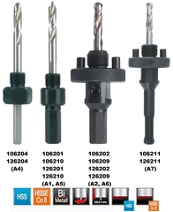 Переходник(хвостовик) для Bi-Metall коронок A4 14-30мм HSS S=6мм Ruko 106204