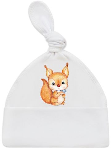 Шапочка с принтом "Бельчонок"