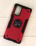 Противоударный чехол Strong Armour Case с кольцом для Xiaomi Redmi Note 10 Pro (Global версия) (Красный)