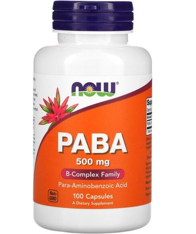 Now foods, ПАБК, 500 мг, 100 капсул