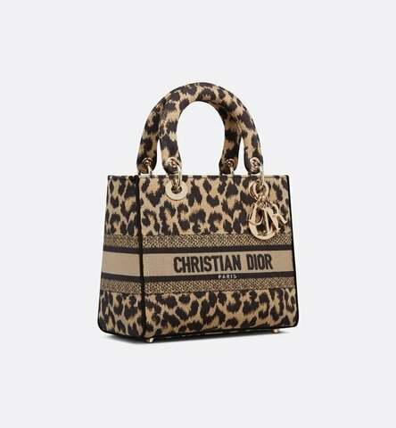 Сумка Dior Lady D-lite, модель среднего формата, женская, бежевый