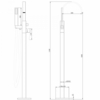 Abber Wasserfall AF8615G Смеситель напольный, цвет: золото матовое