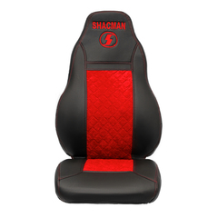 Чехлы Shacman F-3000 (экокожа, черный, красная вставка)