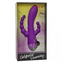 Вибромассажер с тройной стимуляцией CalExotics California Dreaming Long Beach Bootylicious (11.5 см х 3.25 см)