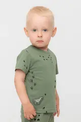 фуфайка  для мальчика  КР 302699/папоротник,следы динозавра к538