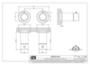 Gessi 33134#147 Термостат на 2 потока, внешняя часть, Finox Brushed Nickel Chrome Br