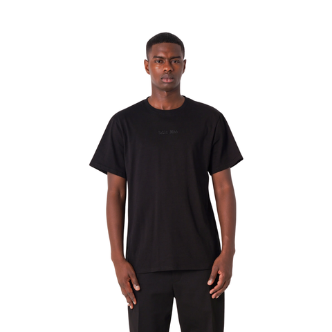 Embroidered Quote T-shirt Black