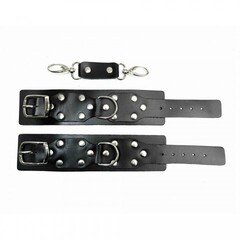 Наручники кожаные Sex Game коричневые