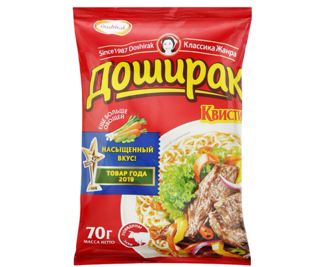 Лапша Доширак Квисти с говядиной 70г, шт