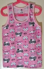 Майка для девочки 8-9 лет, цвет розовый с рисунком