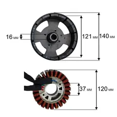 Генераторная часть DDE DPG1101i в сборе (чугунный якорь) (02-950-101)