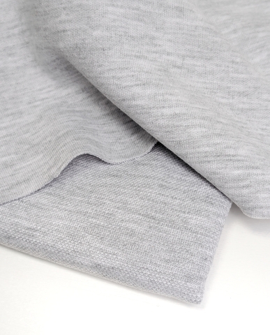 Светло-серый меланж Пике Double Face