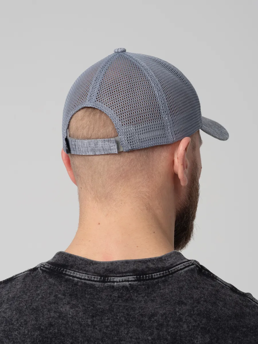 Бейсболка с сеткой летняя серая