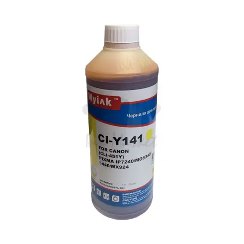 Чернила для CANON CLI-451Y (1л,yellow Dye) CI-Y141 Gloria™ MyInk