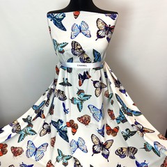 Шелк итальянский с бабочками фото