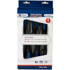 Набор отверток ударных КОБАЛЬТ Ultra Grip S2 (6 шт.) коробка (646-621)