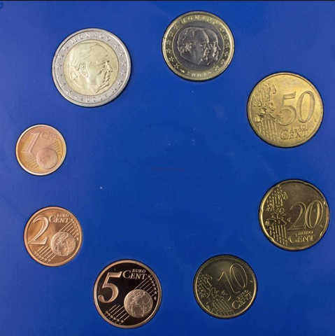 Набор Монако 8 монет Евро и евроцентов