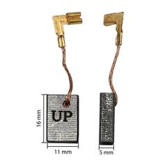 Щетка графитовая UNITED PARTS 5х11х16мм для MAKITA СВ-325 (аналог 194074-2) (10шт)