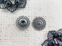 Кнопка пришивная металл, d 2,5 см, хром