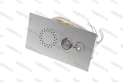 Пост вызывной в сборе с ключом, нержавеющая шлифованная (сатинированная) сталь, ПЛВ14И-Н1АТ0001ЩУ3П, 0502.12.00.500СН-06