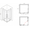 Abber Schwarzer Diamant AG02080BDTH Душевой уголок, 80x80x195