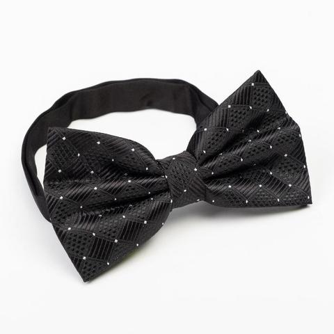 Галстук- бабочка мужская, клетка, 12 х 6 см, п/э