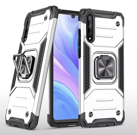 Противоударный чехол Strong Armour Case с кольцом для Xiaomi Redmi K40 / K40 Pro / K40 Pro+ (Белый)