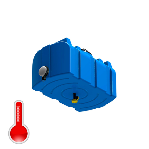 Бак для душа серии «R» 100 л  синий с подогревом, с лейкой, с уровнемером Полимер-Групп(810x470x520см;8кг;синий) - арт.559260.2