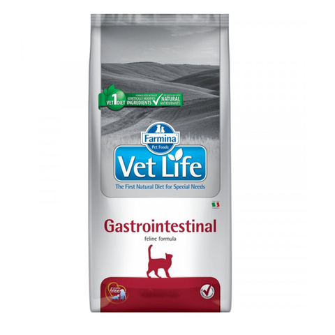 Сухой корм Farmina Vet Life Cat Gastrointestinal при заболеваниях ЖКТ для взрослых кошек,10 кг.