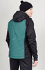 Премиальная куртка для лыж и зимнего бега Nordski Hybrid Hood Black-Alpine Green