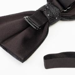 Галстук- бабочка мужская, клетка, 12 х 6 см, п/э