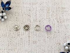 Кнопки рубашечные, пр-во Китай, d 9,5 мм, тёмная сирень