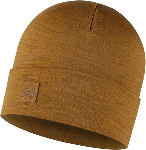 Теплая шерстяная шапка-бини Buff Hat Wool Heavyweight Solid Mustard фото 2