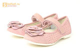 Детские туфли Котофей 332037-22 из натуральной кожи, для девочки, розовые. Изображение 6 из 14.