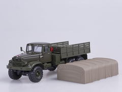 KRAZ-255B1 board with awning 1969 green matte 1:43 Nash Avtoprom