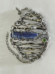 Кианит (браслет из серебра)