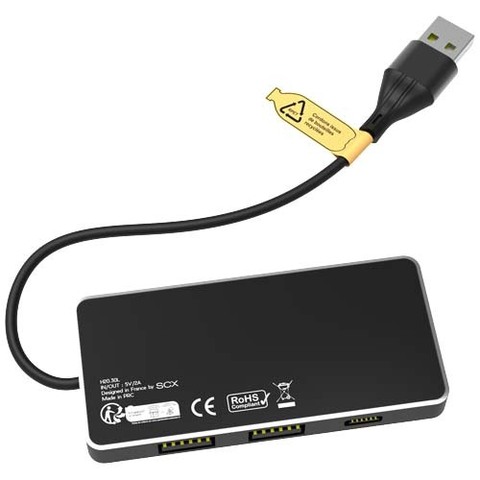 SCX.design H20 USB-концентратор 8-в-1 с двойным входом и 6 портами