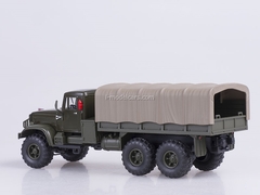 KRAZ-255B1 board with awning 1969 green matte 1:43 Nash Avtoprom