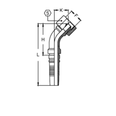 Фитинг DN 25 BSP (Г) 1.1/4 (45) Interlock TIEFFE