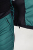 Премиальная куртка для лыж и зимнего бега Nordski Hybrid Hood Black-Alpine Green